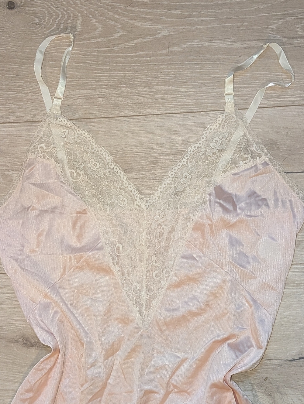 Vintage Nylon Slip W Lace - Picture 2 of 6